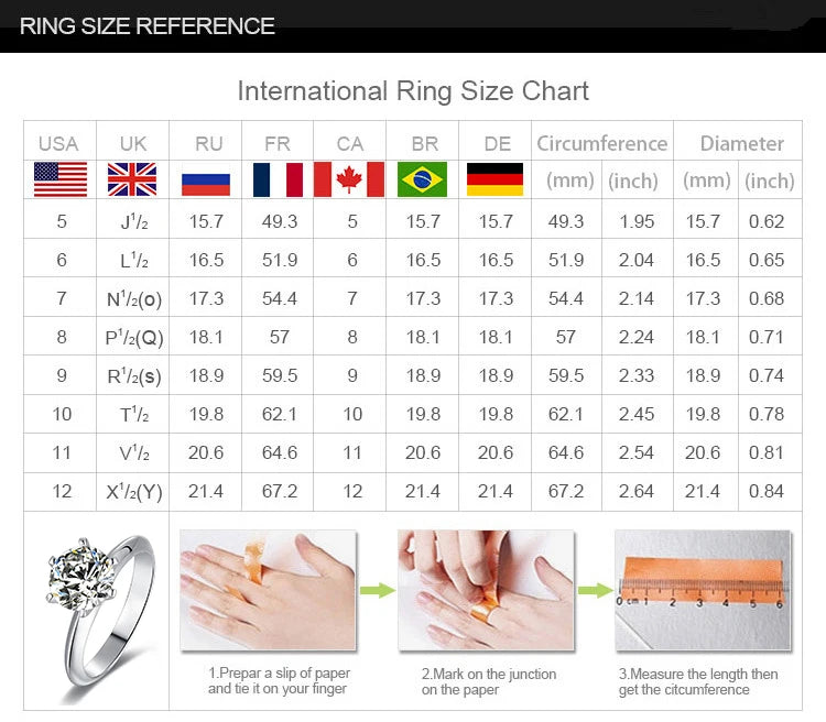 925 Sterling Silver Moissanite Ring – 1-3ct D Color Luxury Diamond Alternative