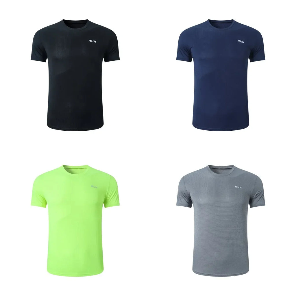 Men's Ice Silk Quick-Dry T-Shirt – High Elastic Breathable Gym & Casual Top
