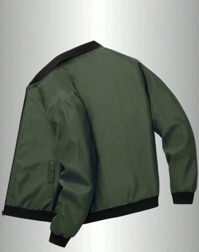 Men's Baseball Collar Casual Jacket – Short Loose Solid Color Thin Coat