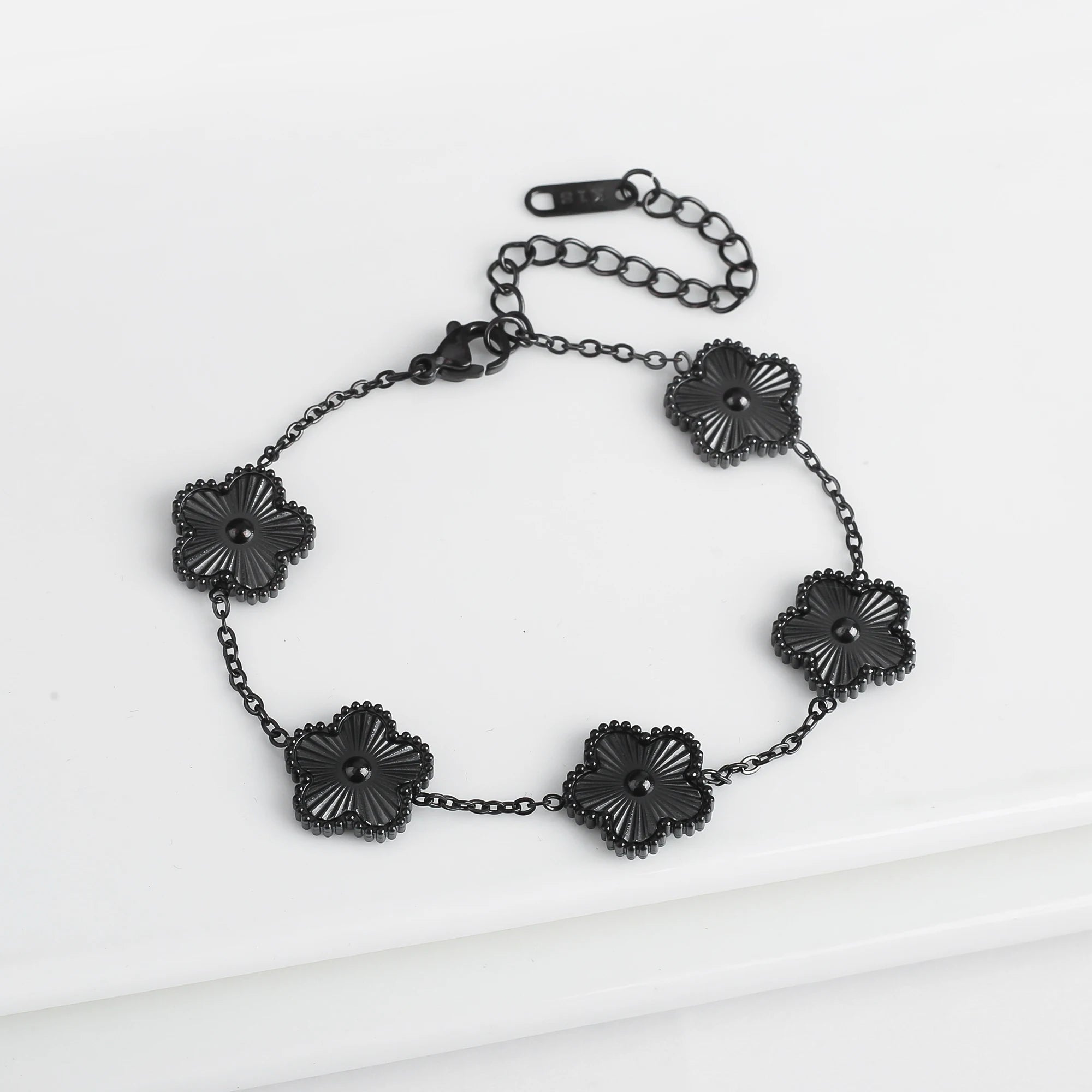 Five Leaf Clover Stainless Steel Bracelet – Shell Flower Women Party Jewelry Gift
