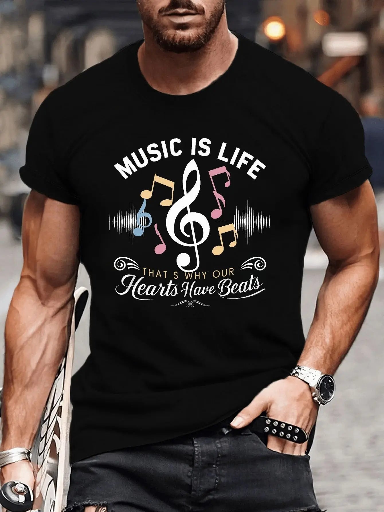 Men's Y2K Retro Street T-Shirt – American Graphic Cotton Loose Half Sleeve Tee
