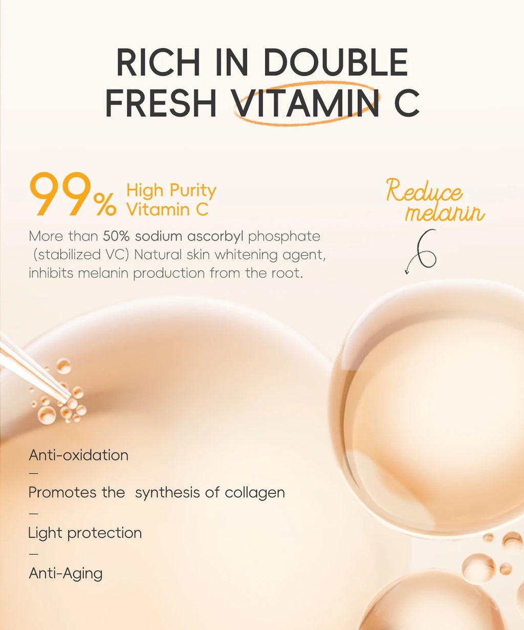 LAIKOU Vitamin C Brightening Skincare Set – 5-Piece Anti-Aging Glow Kit