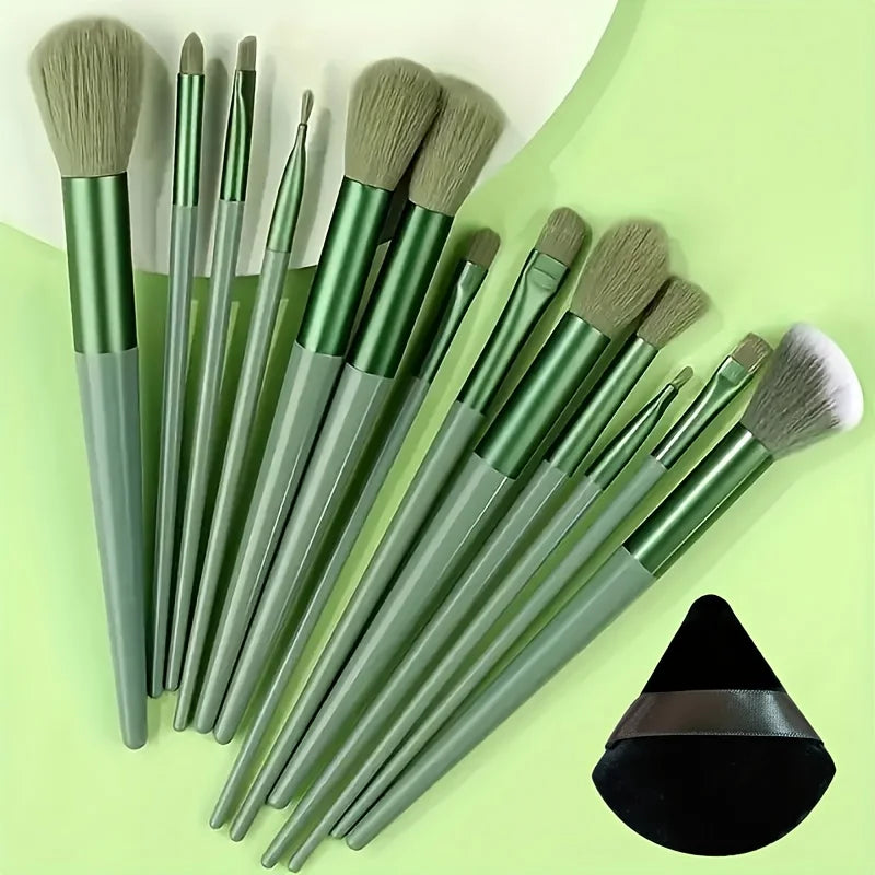 13-Piece Ultra-Soft Makeup Brush Set – Foundation Blush Eyeshadow Holiday Gift