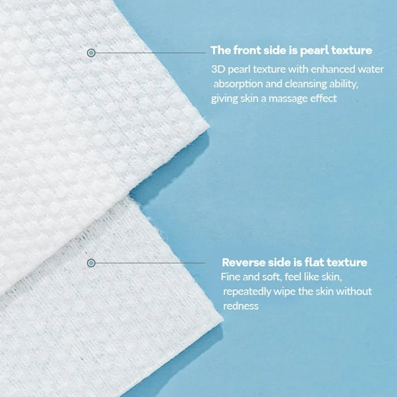 100-Count Disposable Cotton Face Towel – Soft Reusable Makeup Remover Pads