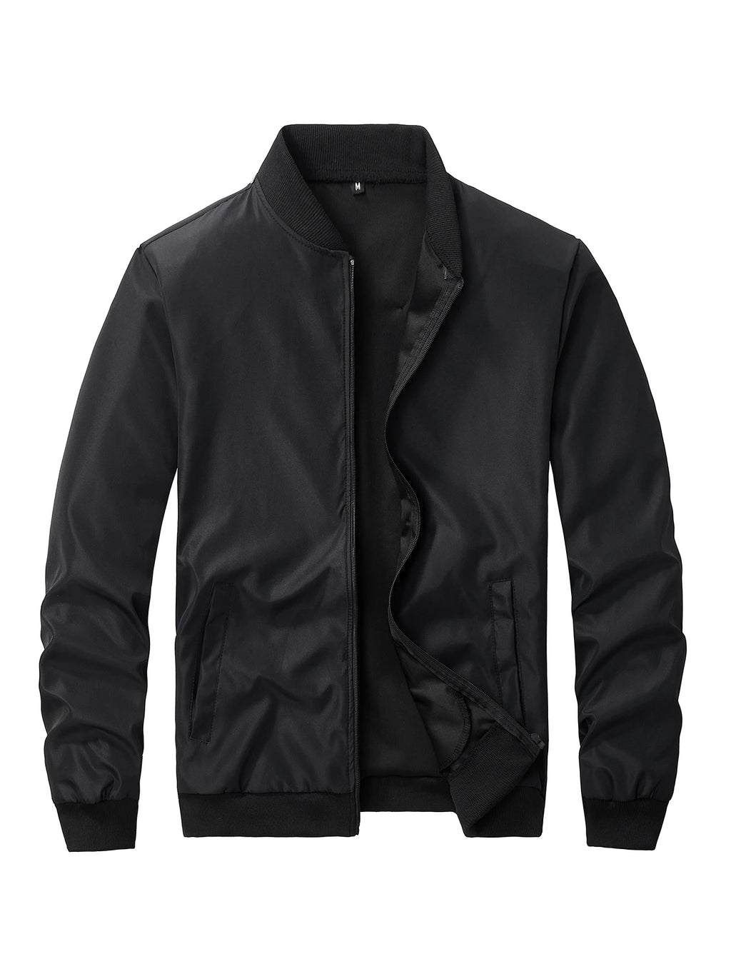 Men's Baseball Collar Casual Jacket – Short Loose Solid Color Thin Coat