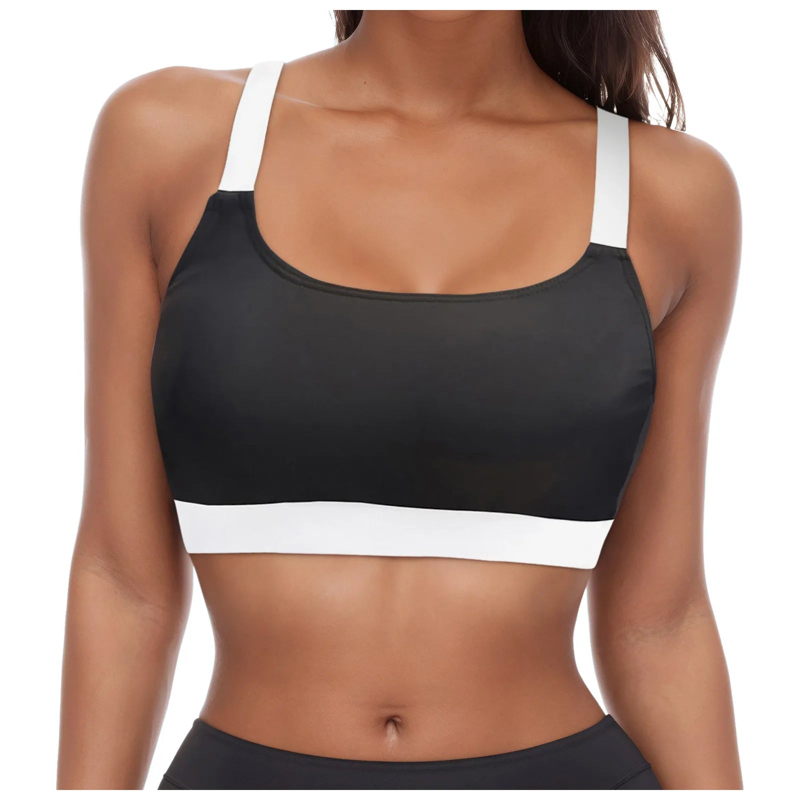 Women's Underwire Push-Up Bikini Top – Solid Color Full Coverage Swim Bra
