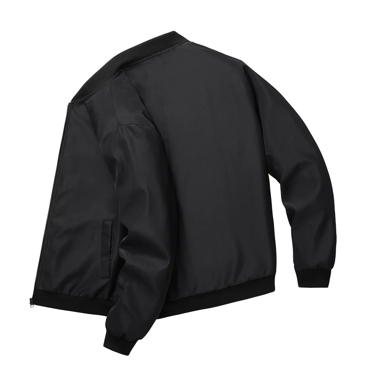 Men's Baseball Collar Casual Jacket – Short Loose Solid Color Thin Coat