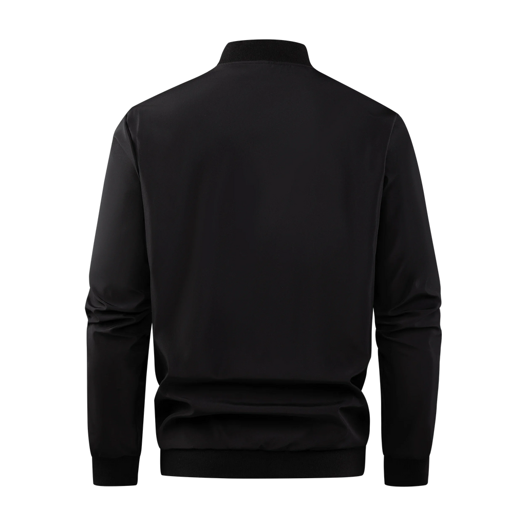 Men's Baseball Collar Casual Jacket – Short Loose Solid Color Thin Coat
