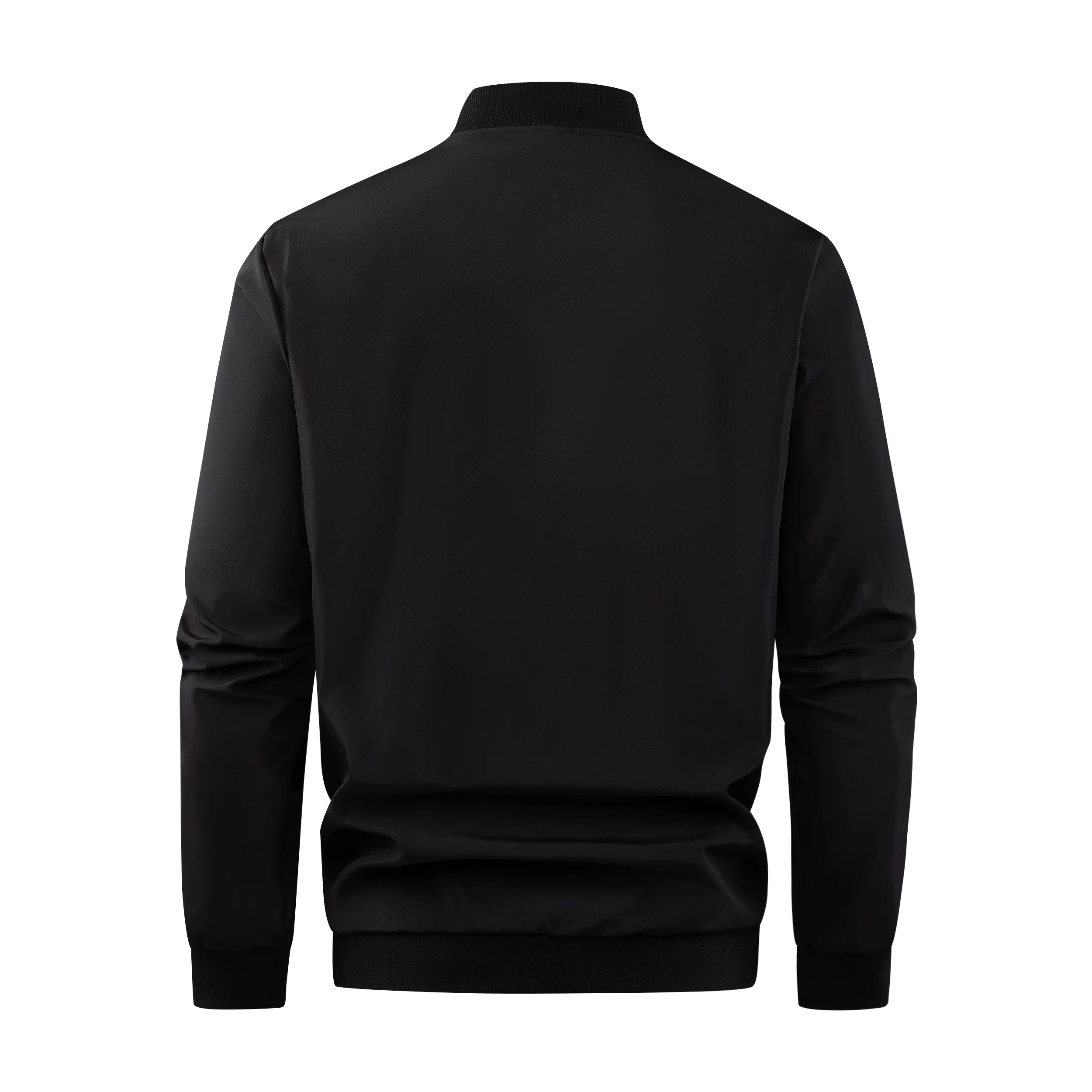 Men's Baseball Collar Casual Jacket – Short Loose Solid Color Thin Coat