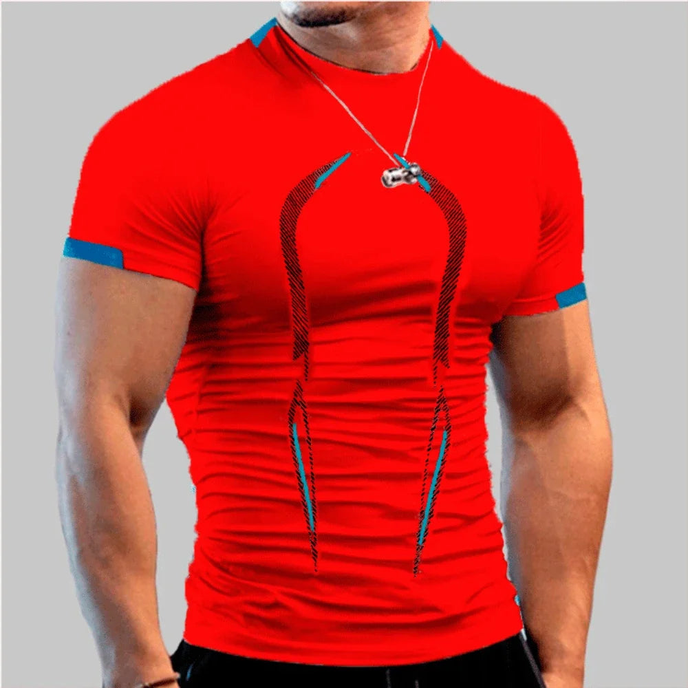 Men's Quick-Dry Sports T-Shirt – Breathable Gym Running Jogging Top
