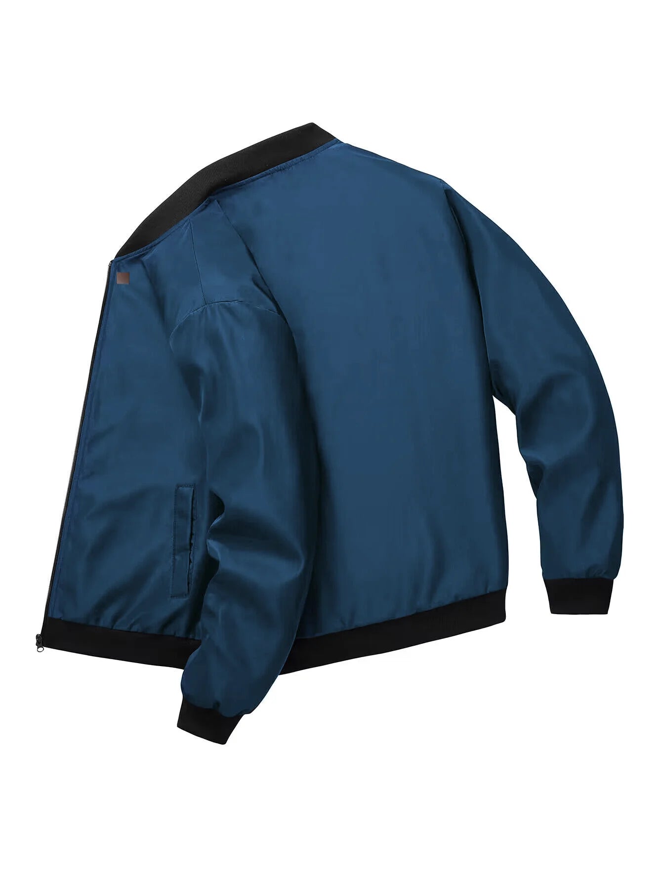 Men's Baseball Collar Casual Jacket – Short Loose Solid Color Thin Coat