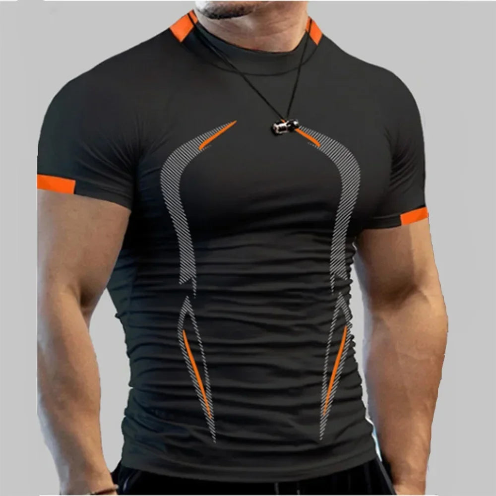 Men's Quick-Dry Sports T-Shirt – Breathable Gym Running Jogging Top