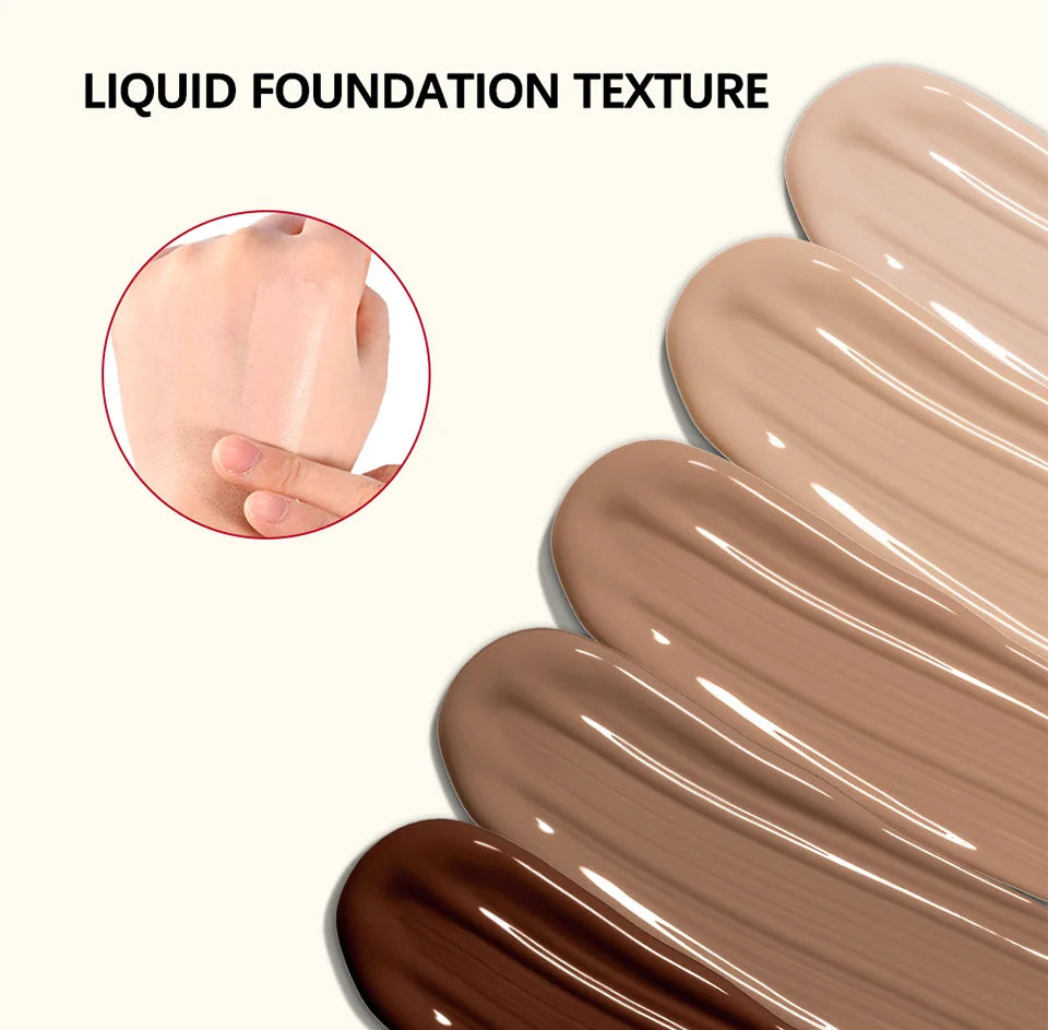 Matte Full Coverage Foundation Cream – Waterproof Long-Lasting Concealer Base