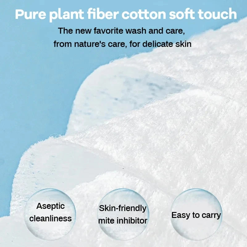 100-Count Disposable Cotton Face Towel – Soft Reusable Makeup Remover Pads