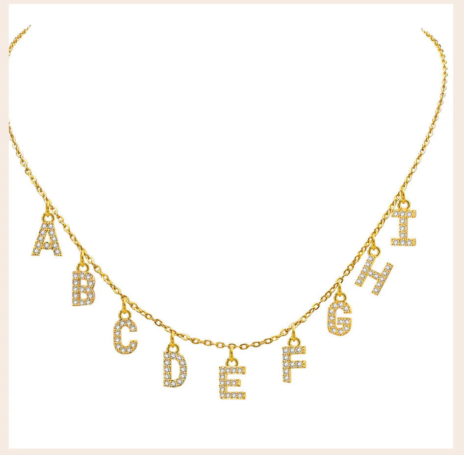 Personalized Initial Name Necklace – Stainless Steel Letter Pendant Women Gift