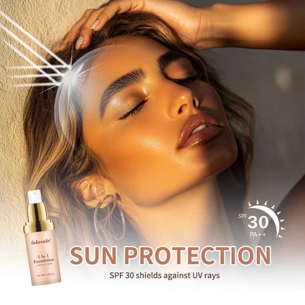 4-in-1 SPF30 Full Coverage Foundation – Waterproof Hydrating Concealer Skin Tone