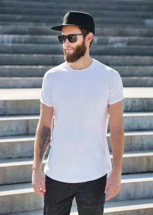 Men's Y2K Retro Street T-Shirt – American Graphic Cotton Loose Half Sleeve Tee
