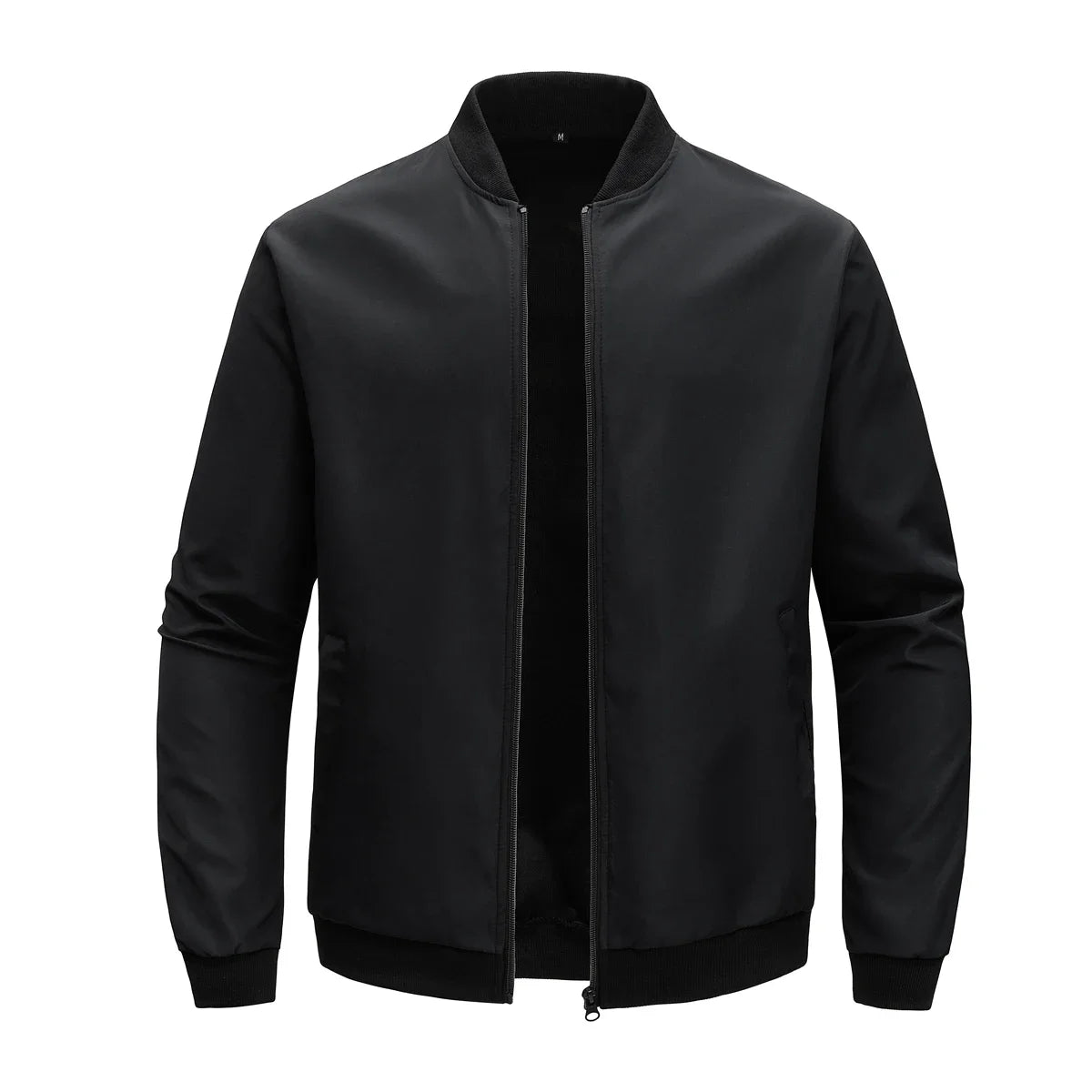 Men's Baseball Collar Casual Jacket – Short Loose Solid Color Thin Coat