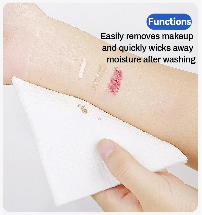 100-Count Disposable Cotton Face Towel – Soft Reusable Makeup Remover Pads