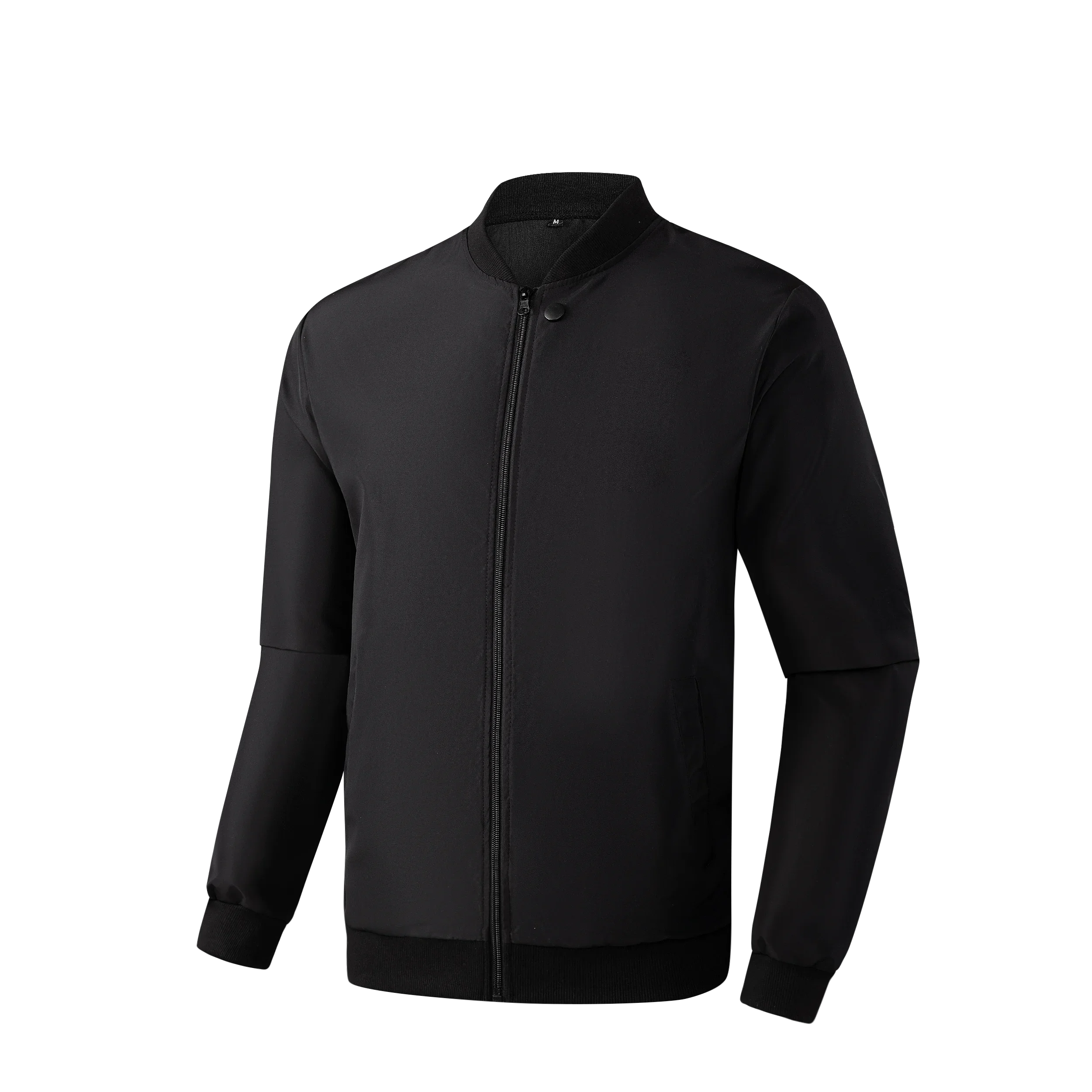 Men's Baseball Collar Casual Jacket – Short Loose Solid Color Thin Coat