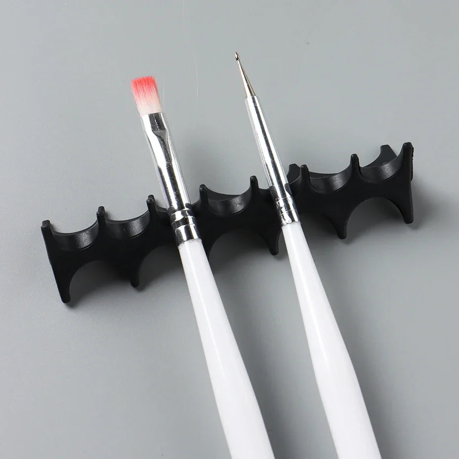 Soft Silicone Nail Pen Holder Brush Rack Shelf UV Gel Brush Display Stand Makeup Painting Pen Rest Organizer Stander Manicure