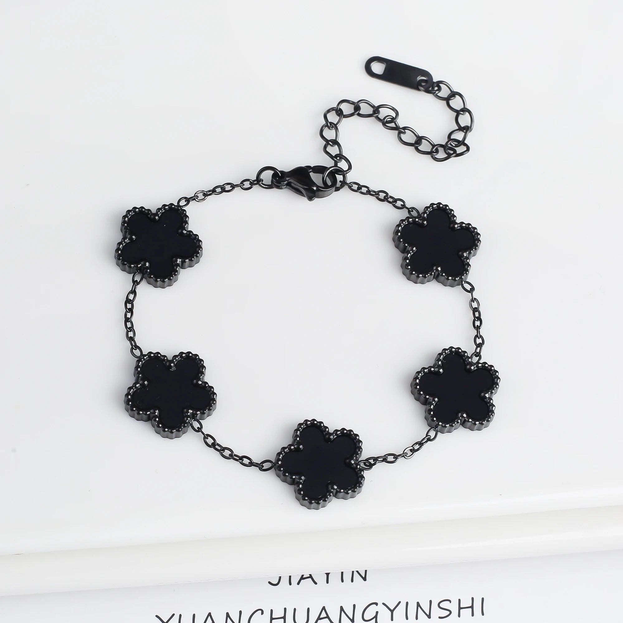 Five Leaf Clover Stainless Steel Bracelet – Shell Flower Women Party Jewelry Gift
