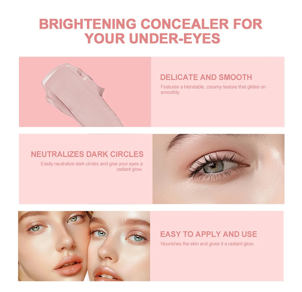 Hydrating Eye Brightening Concealer & Contour Cream – Full Coverage Waterproof