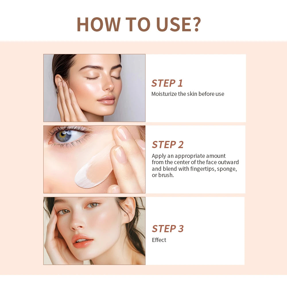 4-in-1 SPF30 Full Coverage Foundation – Waterproof Hydrating Concealer Skin Tone