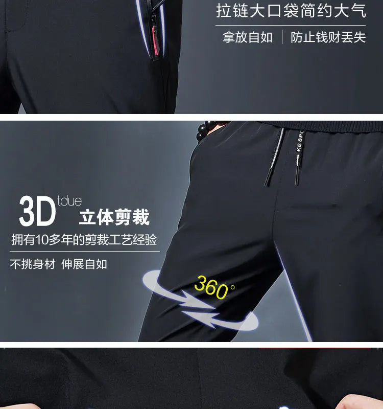 Men’s Slim Fit Stretch Jogger Pants – Elastic Waist Business Casual Korean Style