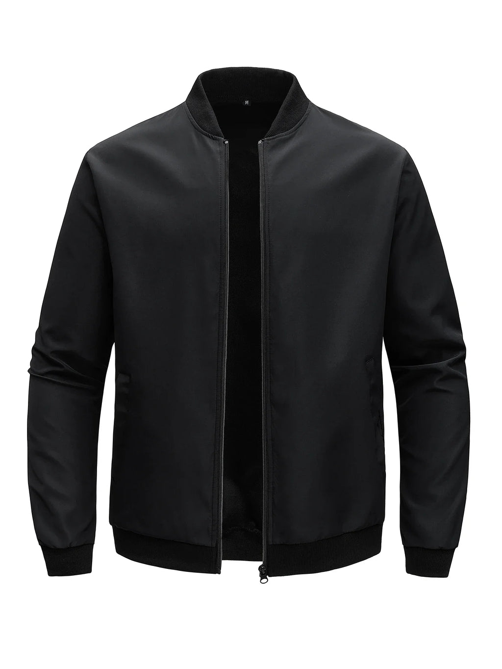 Men's Baseball Collar Casual Jacket – Short Loose Solid Color Thin Coat