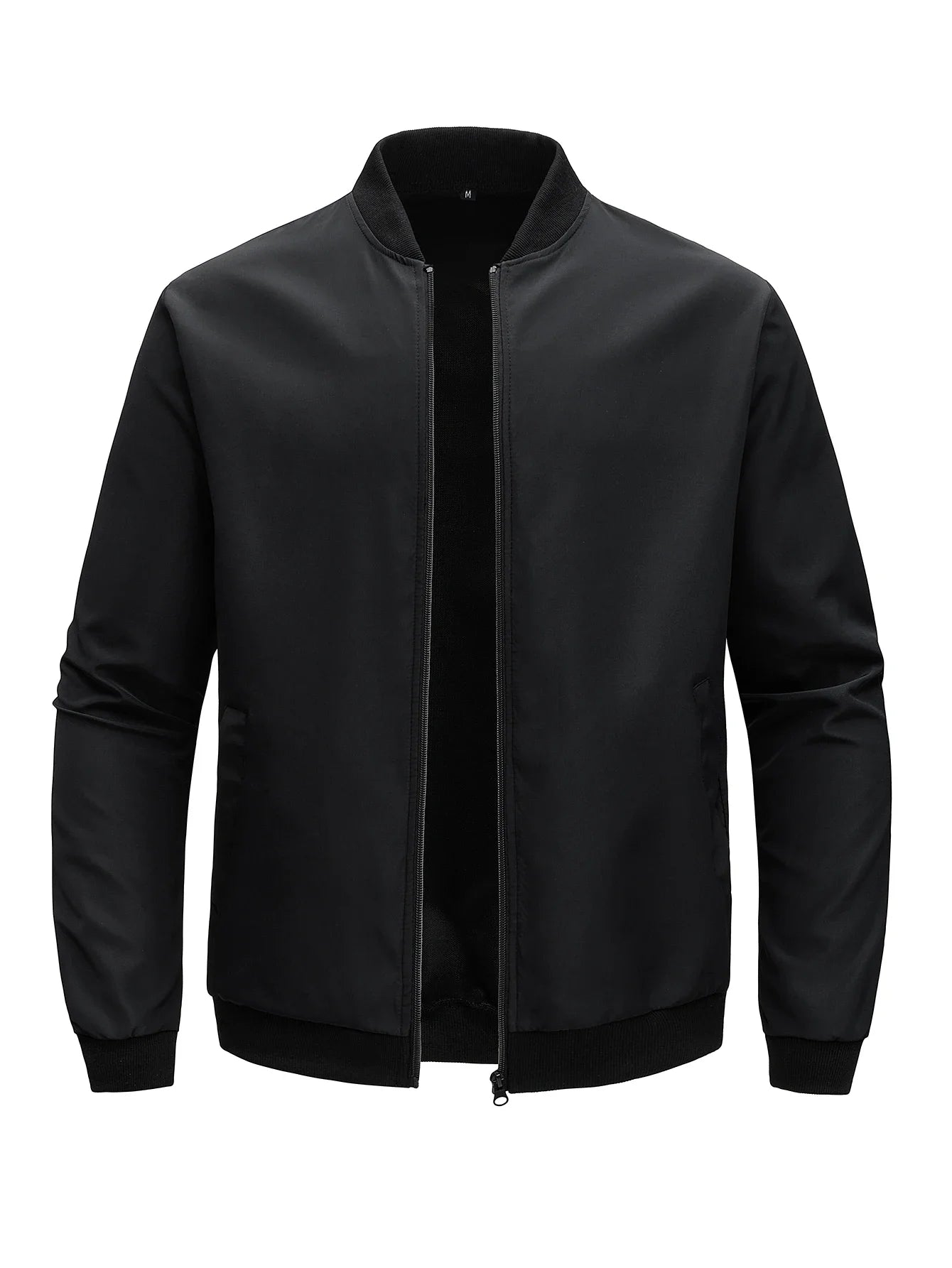 Men's Baseball Collar Casual Jacket – Short Loose Solid Color Thin Coat