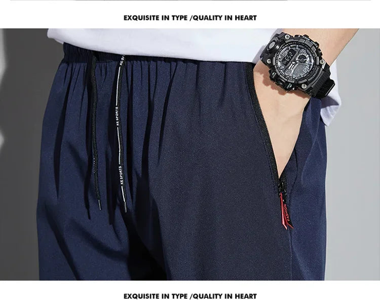Men’s Slim Fit Stretch Jogger Pants – Elastic Waist Business Casual Korean Style