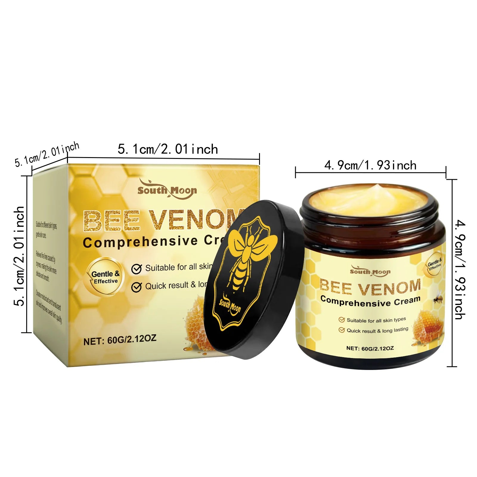 Bee Venom Brightening Body Cream – Deep Moisturizing Nourishing Skin Care Lotion