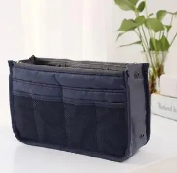 Large Double Zipper Travel Makeup Bag – Multi-Pocket Cosmetic Toiletry Organizer