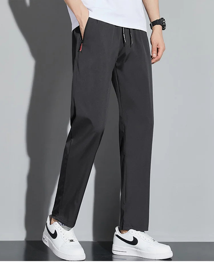 Men’s Slim Fit Stretch Jogger Pants – Elastic Waist Business Casual Korean Style