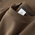 Men's Waffle-Knit Round Neck T-Shirt – Breathable Casual Summer Top