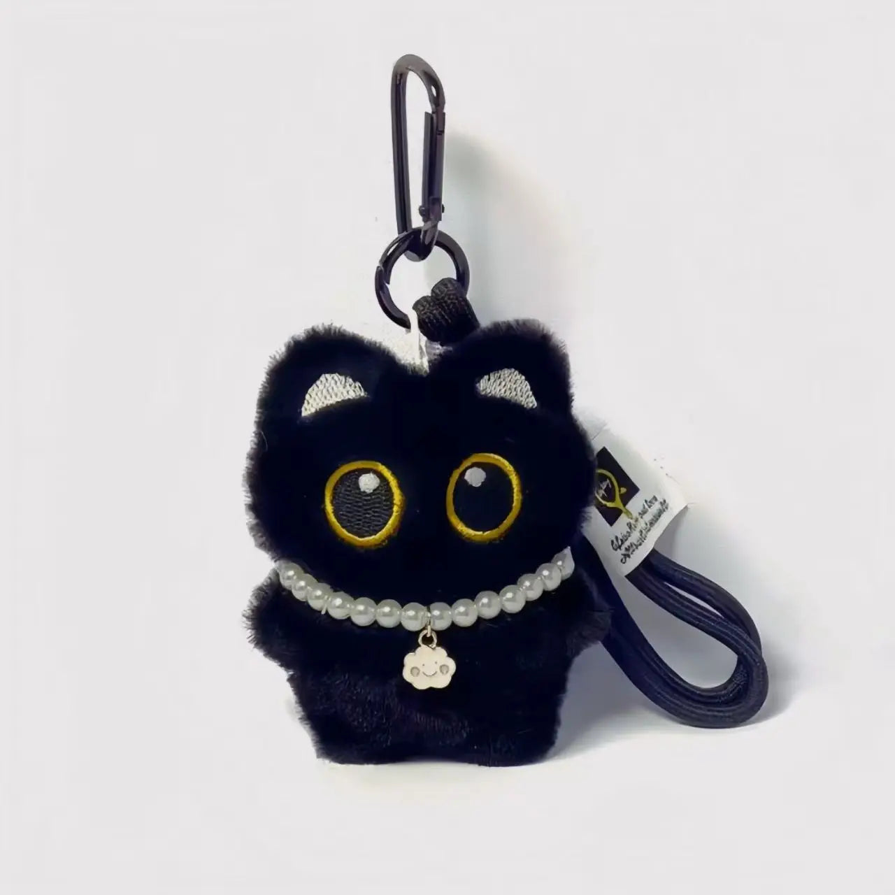 Cute Plush Black Cat Doll Keychain – Kawaii Bag Charm Pendant Gift