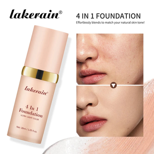 4-in-1 SPF30 Full Coverage Foundation – Waterproof Hydrating Concealer Skin Tone