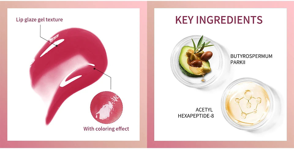 Moisturizing Jelly Lip Gloss Oil – Glass Shine Plumper Lip Protection Serum