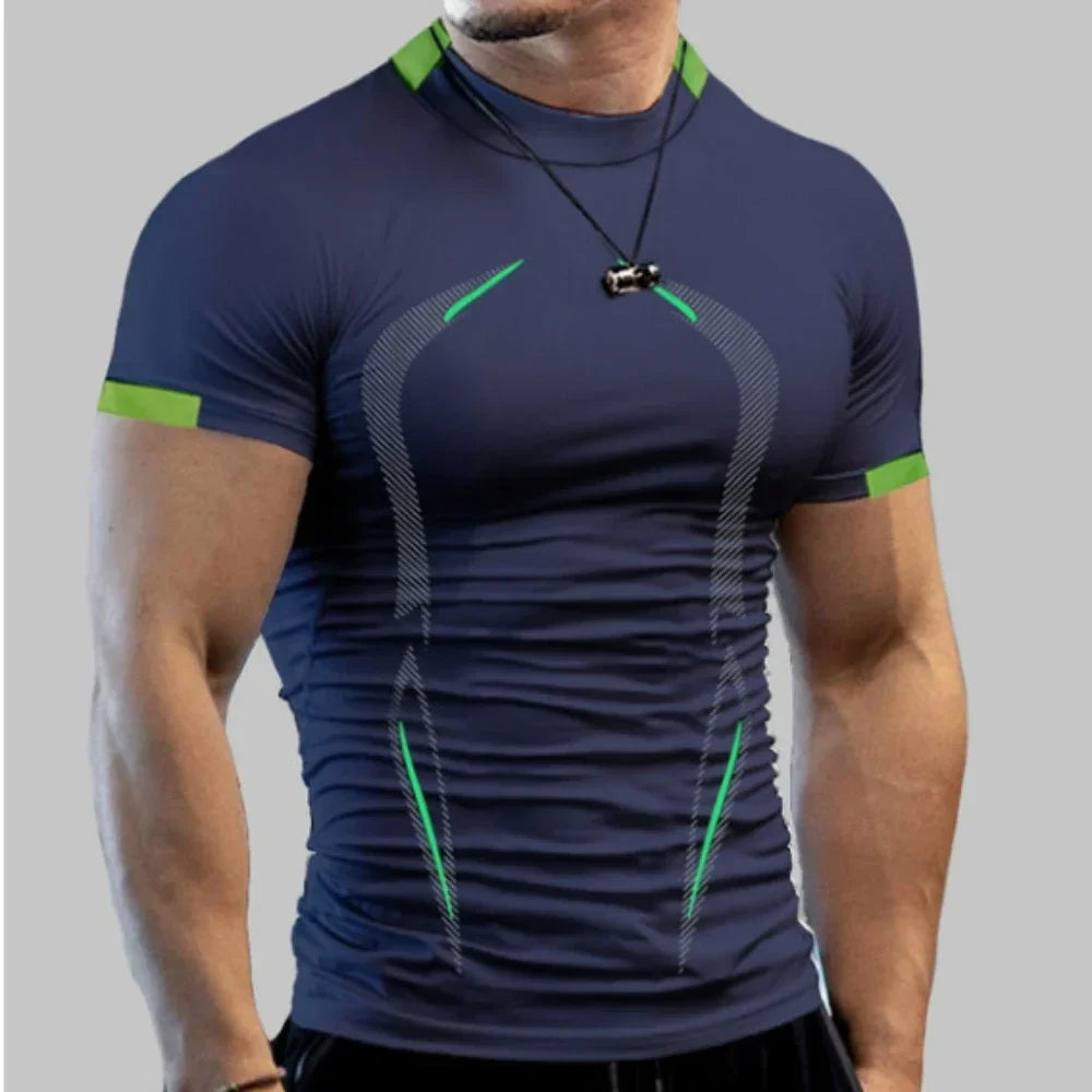 Men's Quick-Dry Sports T-Shirt – Breathable Gym Running Jogging Top