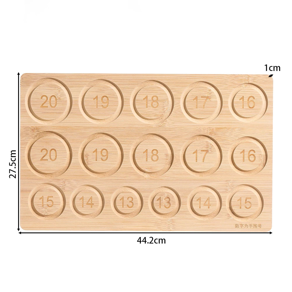 Wooden Flocked Beading Tray DIY Bracelet Necklace Jewelry Making Findings Beading Organizer Gray Bead Board Measuring Tools 2030