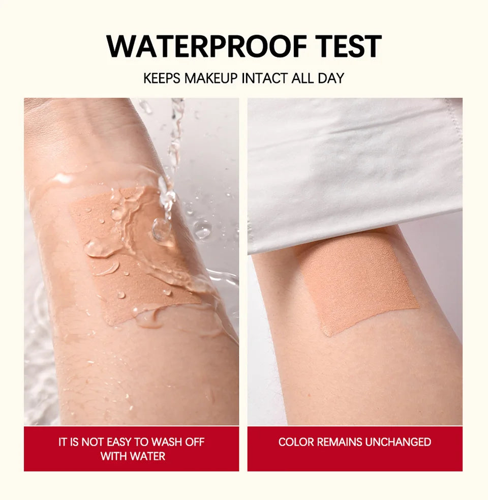 Matte Full Coverage Foundation Cream – Waterproof Long-Lasting Concealer Base