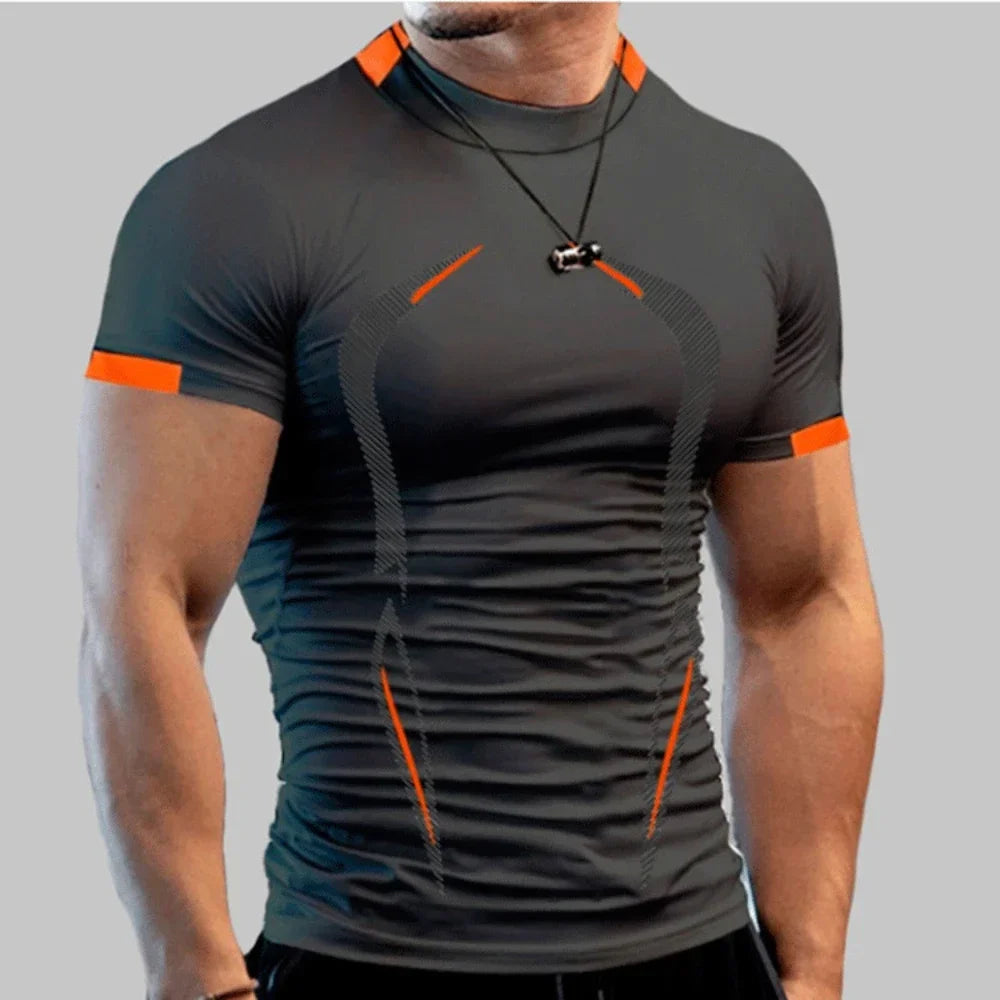 Men's Quick-Dry Sports T-Shirt – Breathable Gym Running Jogging Top