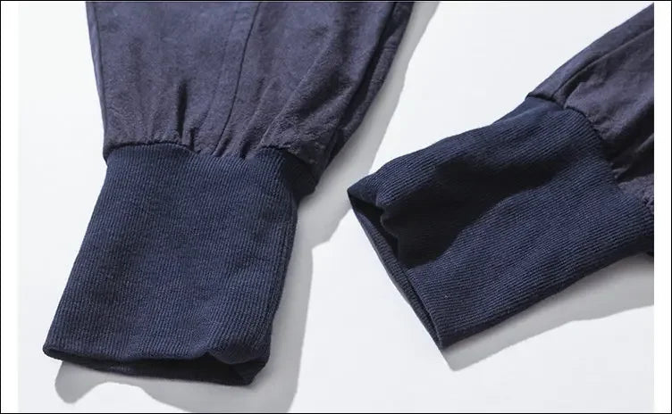 Men’s Cotton Linen Harem Jogger Pants – Baggy Drop-Crotch Streetwear Trousers