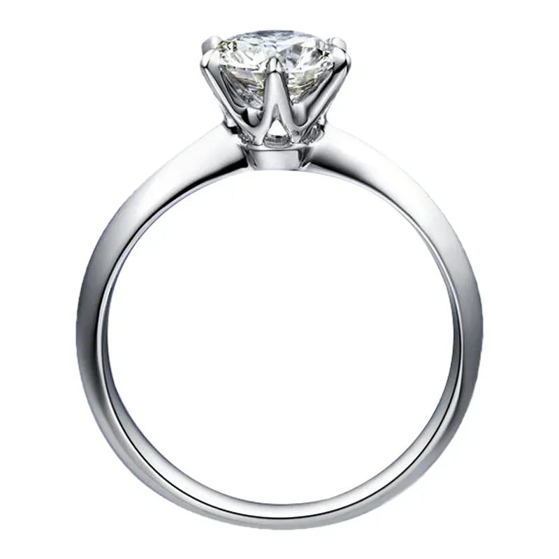 925 Sterling Silver Moissanite Ring – 1-3ct D Color Luxury Diamond Alternative