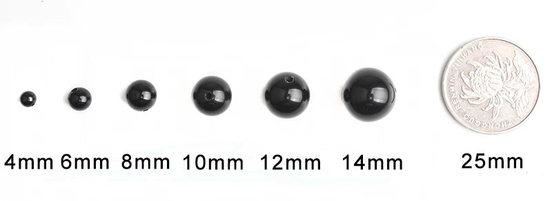 Natural Black Onyx Matte Round Beads – DIY Jewelry Making Bracelet Necklace 4-12mm