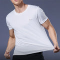 Men's Ice Silk Quick-Dry T-Shirt – High Elastic Breathable Gym & Casual Top