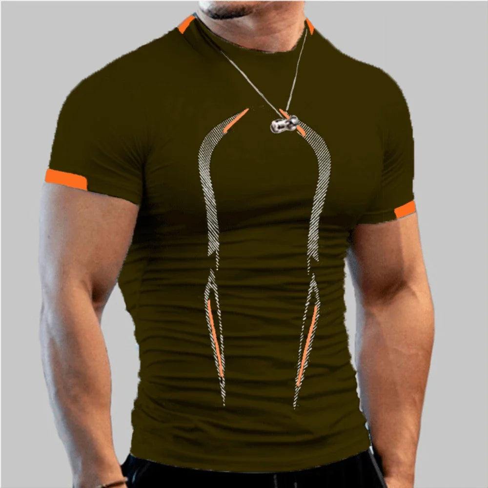 Men's Quick-Dry Sports T-Shirt – Breathable Gym Running Jogging Top