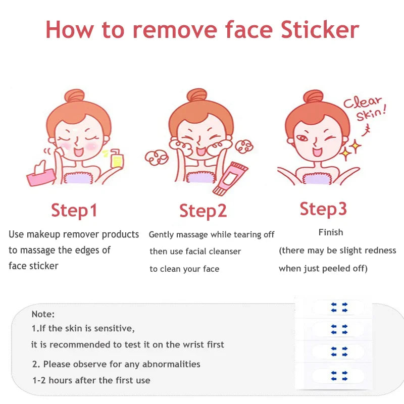 V-Lift Invisible Face Tape – Adhesive Chin Tightening Instant Lifting Sticker