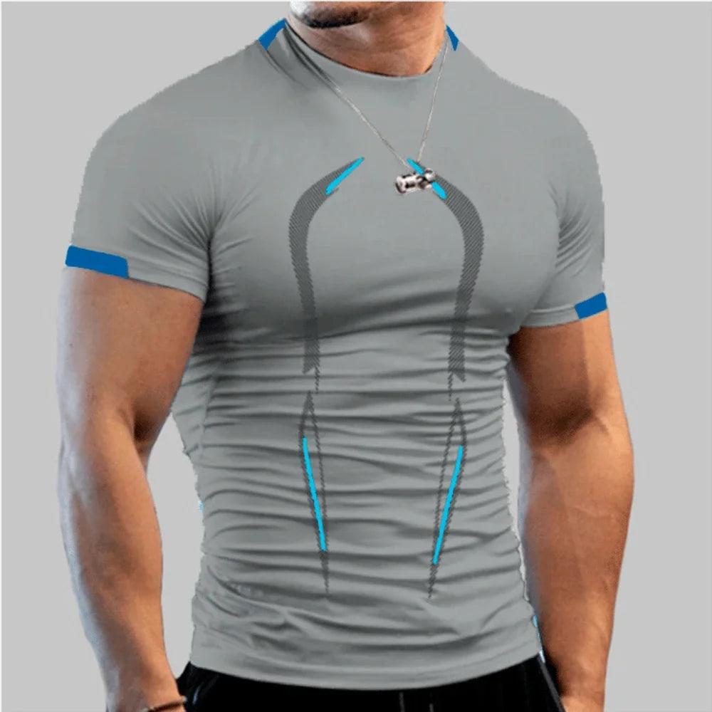 Men's Quick-Dry Sports T-Shirt – Breathable Gym Running Jogging Top